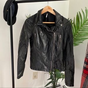Free People vegan leather jacket